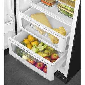 Smeg FAB28LBL6UK 50's Style Left Hand Hinge Retro Tall Fridge with Ice Box