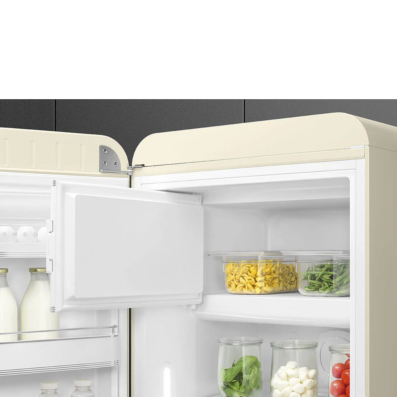 Smeg FAB28LCR6UK 50's Style Left Hand Hinge Retro Tall Fridge with Ice Box