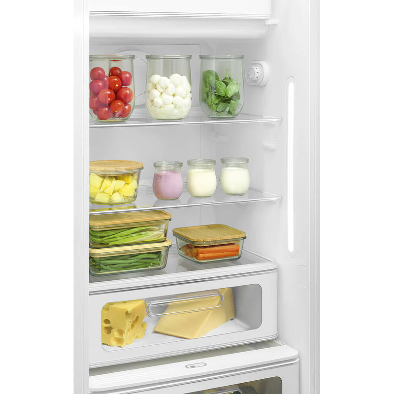 Smeg FAB28LCR6UK 50's Style Left Hand Hinge Retro Tall Fridge with Ice Box