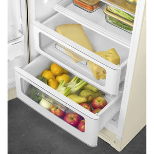 Smeg FAB28LCR6UK 50's Style Left Hand Hinge Retro Tall Fridge with Ice Box