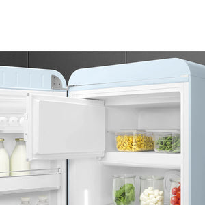 Smeg FAB28LPB6UK 50's Style Left Hand Hinge Retro Tall Fridge with Ice Box