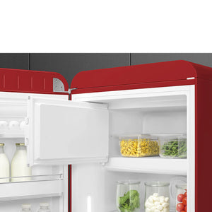 Smeg FAB28LRD6UK 50's Style Left Hand Hinge Retro Tall Fridge with Ice Box