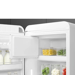 Smeg FAB28LWH6UK 50's Style Left Hand Hinge Retro Tall Fridge with Ice Box