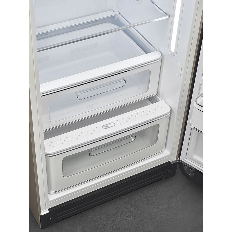 Smeg FAB28RDTP6 50's Style Right Hand Hinge Retro Tall Fridge with Ice Box