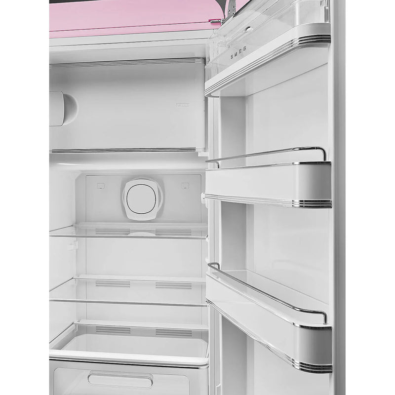 Smeg FAB28RPK6 50's Style Right Hand Hinge Retro Tall Fridge with Ice Box