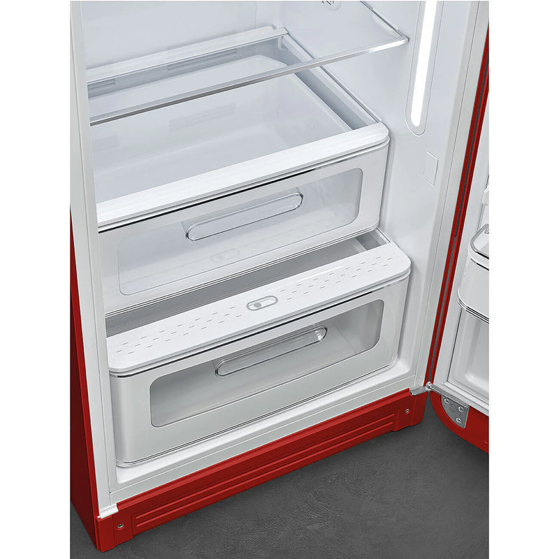 Smeg FAB28RRD6UK 50's Style Right Hand Hinge Retro Tall Fridge with Ice Box