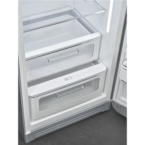 Smeg FAB28RSV6 50's Style Right Hand Hinge Retro Tall Fridge with Ice Box