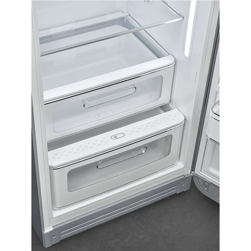 Smeg FAB28RSV6 50's Style Right Hand Hinge Retro Tall Fridge with Ice Box