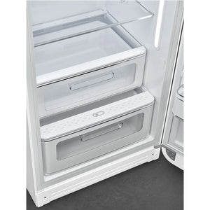 Smeg FAB28RWH6UK 50's Style Right Hand Hinge Retro Tall Fridge with Ice Box
