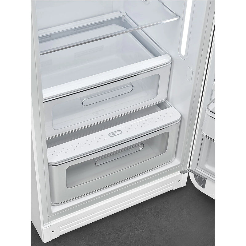 Smeg FAB28RWH6UK 50's Style Right Hand Hinge Retro Tall Fridge with Ice Box