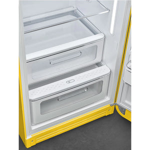 Smeg FAB28RYW6 50's Style Right Hand Hinge Retro Tall Fridge with Ice Box