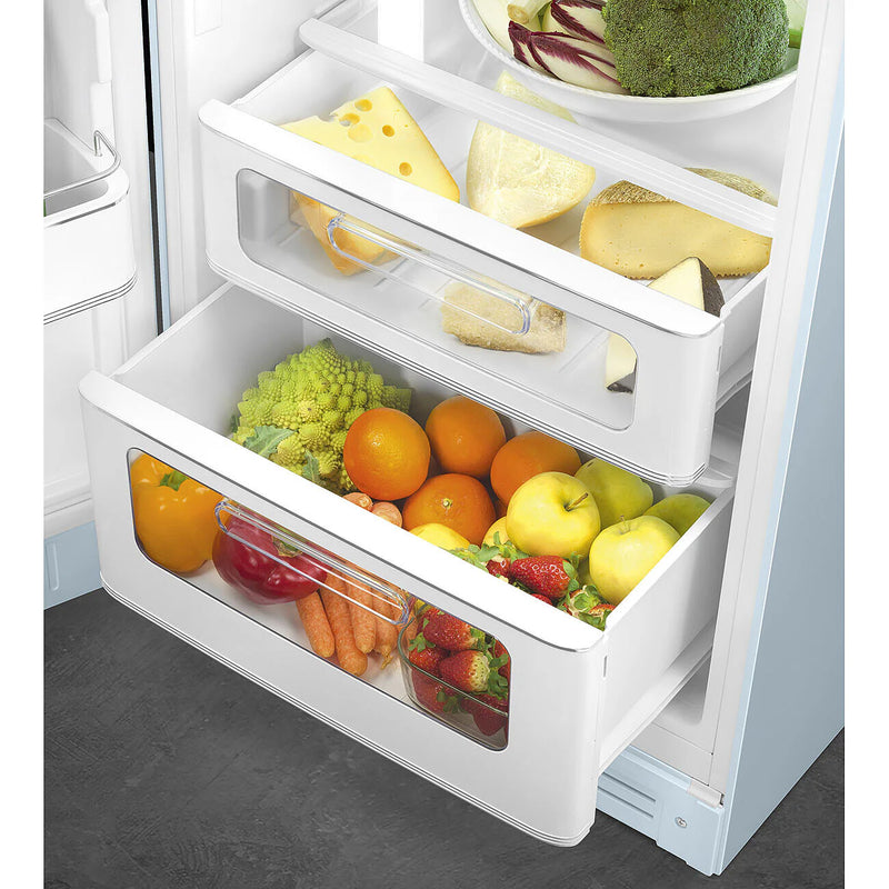 Smeg FAB30LPB6UK 50's Style Left Hand Hinge Retro Fridge Freezer