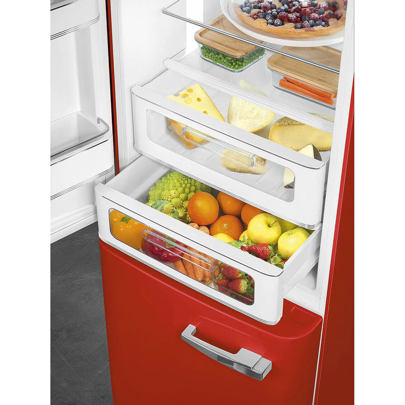 Smeg FAB32LRD6UK 50's Style Left Hand Hinge Retro Fridge Freezer