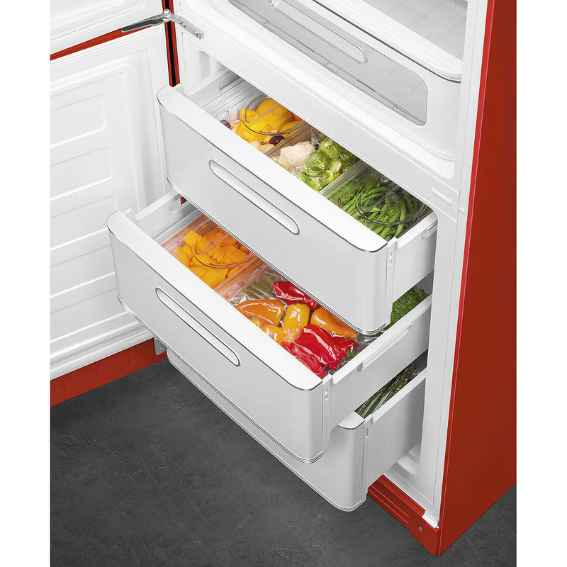Smeg FAB32LRD6UK 50's Style Left Hand Hinge Retro Fridge Freezer