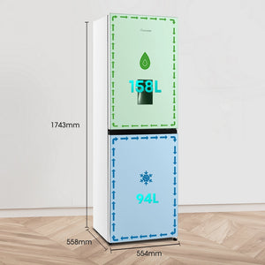 Fridgemaster MC55240ES 50/50 Freestanding Silver Fridge Freezer