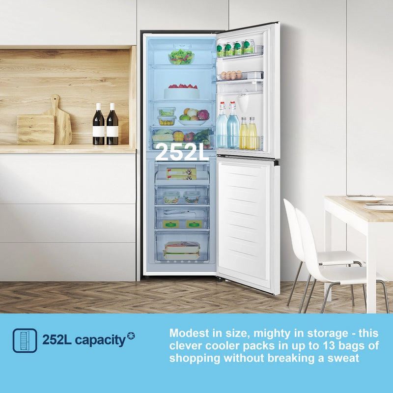 Fridgemaster MC55240ES 50/50 Freestanding Silver Fridge Freezer