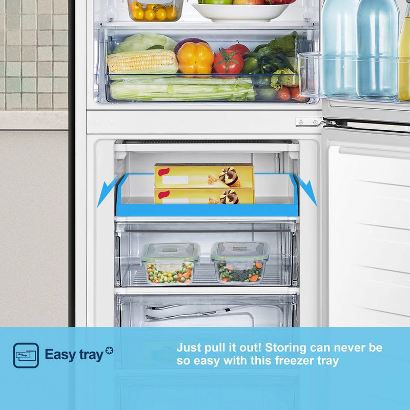 Fridgemaster MC55240ES 50/50 Freestanding Silver Fridge Freezer