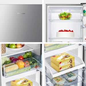 Fridgemaster MC55240ES 50/50 Freestanding Silver Fridge Freezer