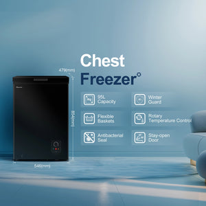 Fridgemaster MCF96EB 95 Litre Black Chest Freezer