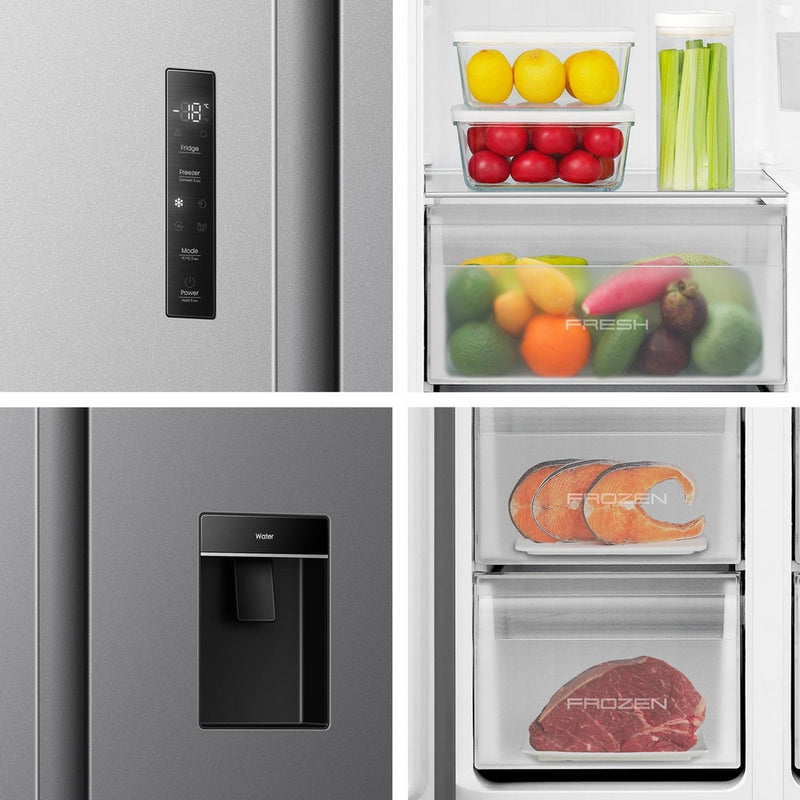 Fridgemaster MS91558DES Non Plumbed American Fridge Freezer