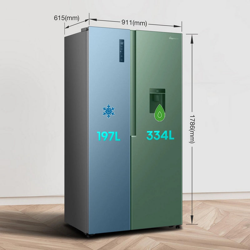 Fridgemaster MS91558DES Non Plumbed American Fridge Freezer