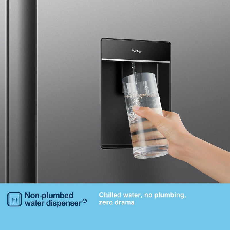 Fridgemaster MS91558DES Non Plumbed American Fridge Freezer
