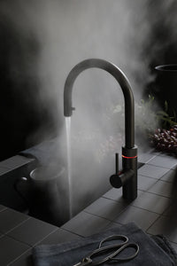 Quooker 3 in 1 Flex Black Combi Boiling Water Tap + CUBE