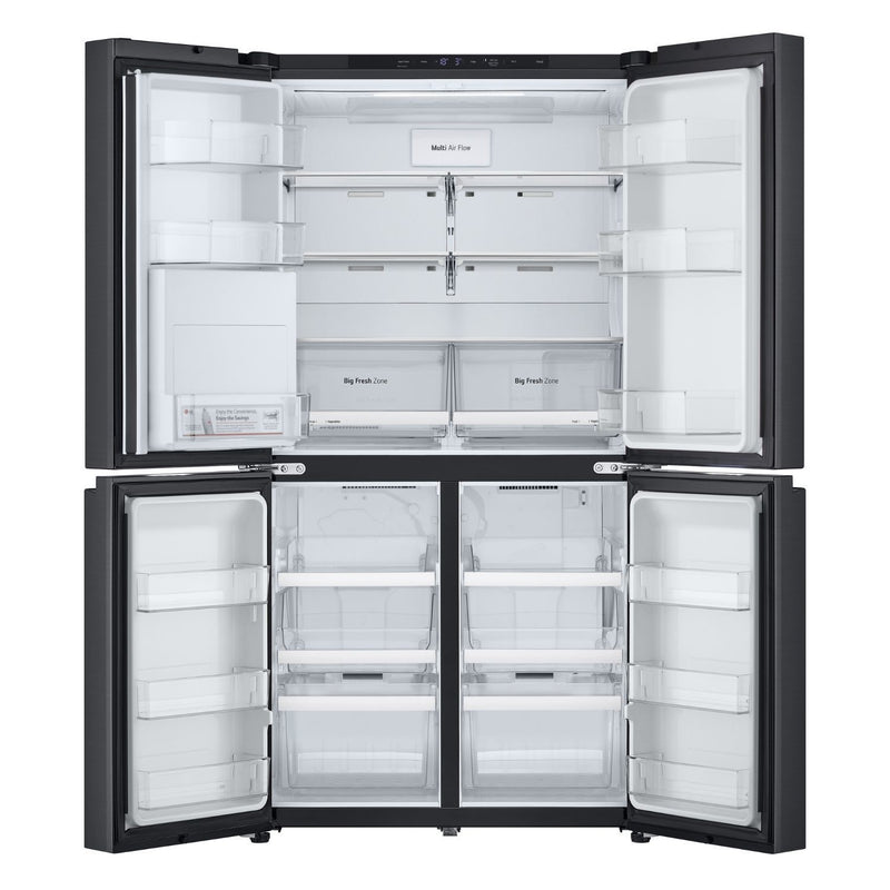 LG NatureFRESH  GMF960EV4E Essence Black Steel Plumbed American Fridge Freezer
