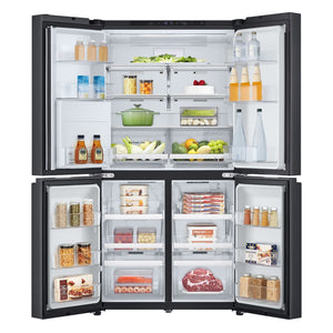 LG NatureFRESH  GMF960EV4E Essence Black Steel Plumbed American Fridge Freezer