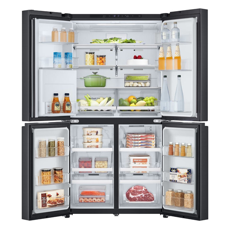LG NatureFRESH  GMF960EV4E Essence Black Steel Plumbed American Fridge Freezer