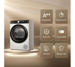 Hisense DH3S802BW3 8kg Heat Pump Tumble Dryer