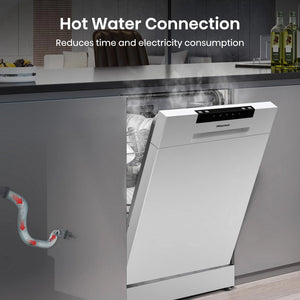 Hisense HS523E15WUK 10 Place Slimline Freestanding Dishwasher