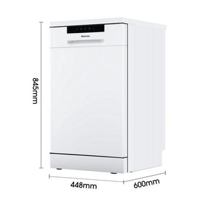 Hisense HS523E15WUK 10 Place Slimline Freestanding Dishwasher