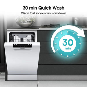 Hisense HS523E15WUK 10 Place Slimline Freestanding Dishwasher