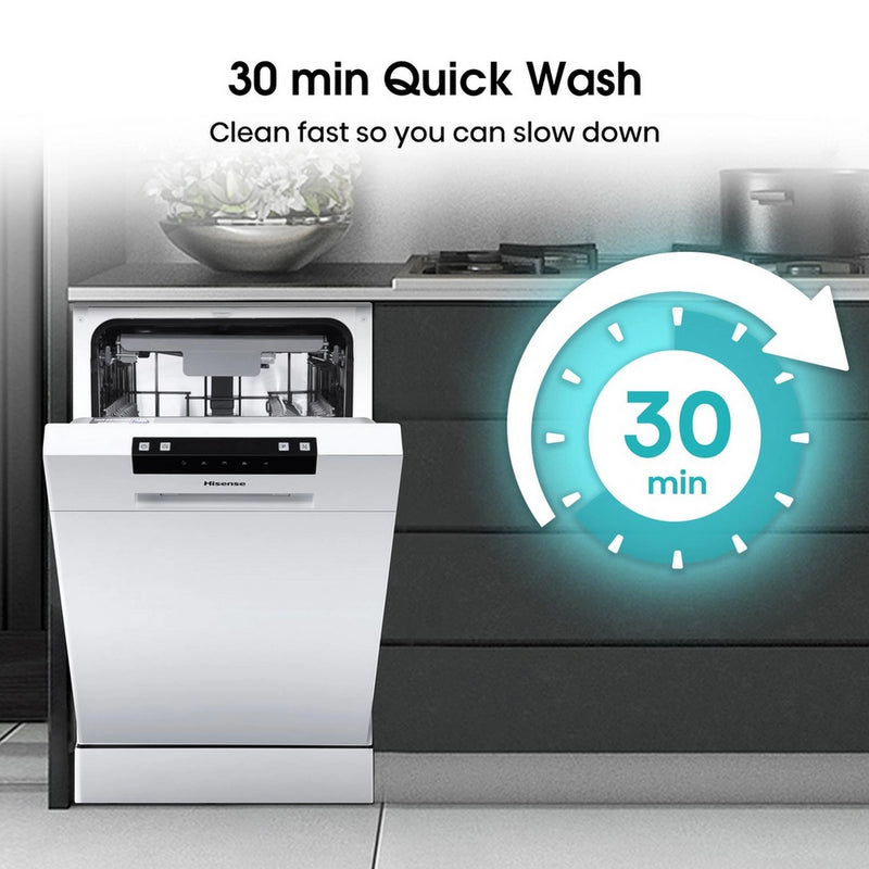 Hisense HS523E15WUK 10 Place Slimline Freestanding Dishwasher