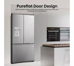 Hisense RF815N4SESE Plumbed Silver American Fridge Freezer