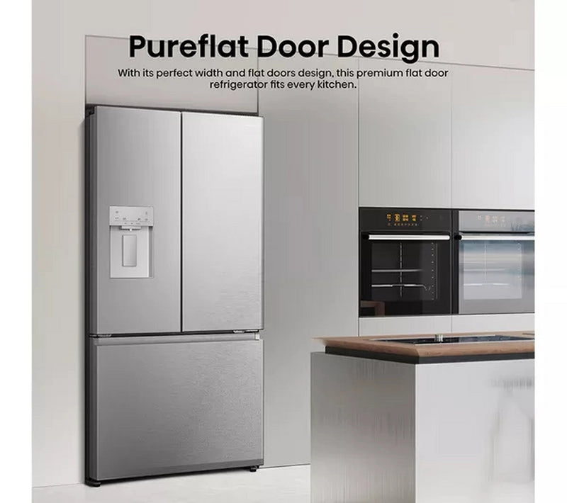 Hisense RF815N4SESE Plumbed Silver American Fridge Freezer
