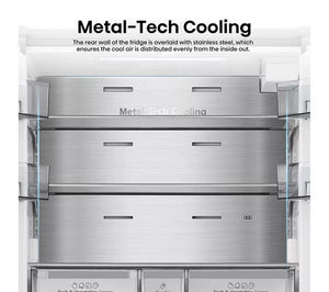 Hisense RF815N4SESE Plumbed Silver American Fridge Freezer