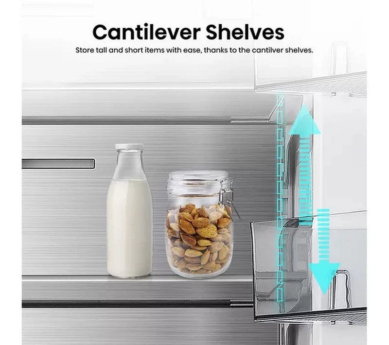 Hisense RF815N4SESE Plumbed Silver American Fridge Freezer
