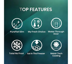 Hisense RQ5P470SYFD Non Plumbed Black American Fridge Freezer