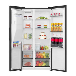 Hisense RS5P528STBE Non Plumbed Black American Fridge Freezer
