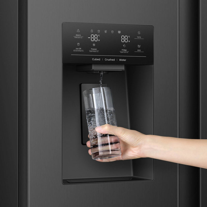 Hisense RS5P528STBE Non Plumbed Black American Fridge Freezer