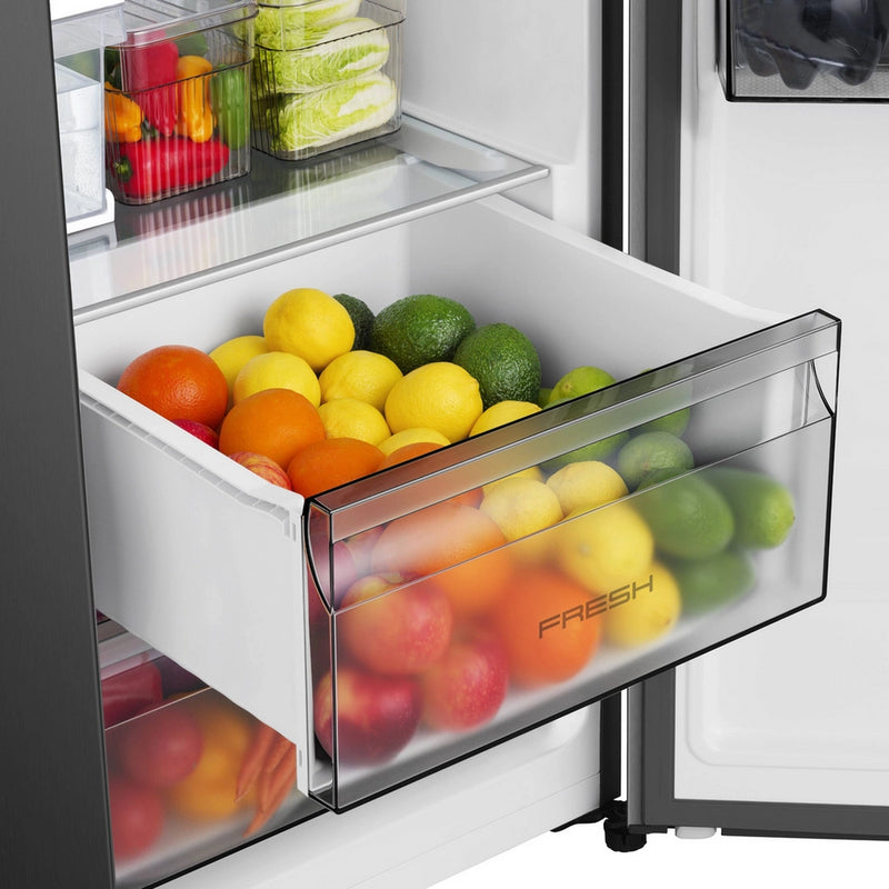 Hisense RS5P528STBE Non Plumbed Black American Fridge Freezer