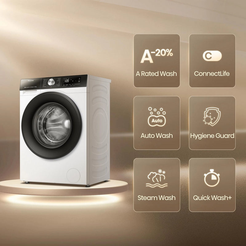 Hisense WF3S1043BW3 10.5kg 1400 Spin Washing Machine