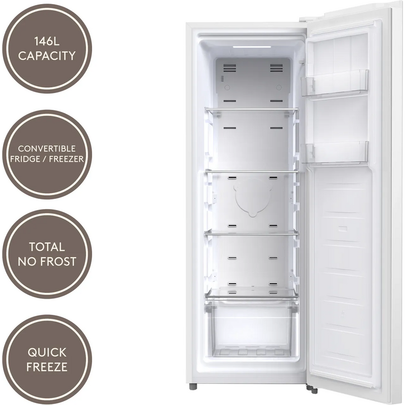 Haden HZ150FF 50cm Tall Upright Freezer – 146L Frost Free – White (E Rated)
