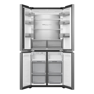 Haier HCR58S18DNMM 4 Door American Fridge Freezer - Total No Frost - Platinum Inox