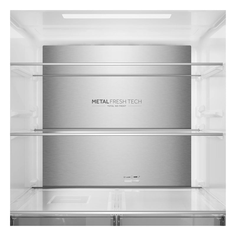 Haier HCR58S18DNMM 4 Door American Fridge Freezer - Total No Frost - Platinum Inox