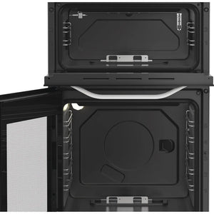 Hotpoint HDG5GCW 50cm Freestanding Gas Cooker – Double Oven, 4 Burner Hob – White (A+ Rated)