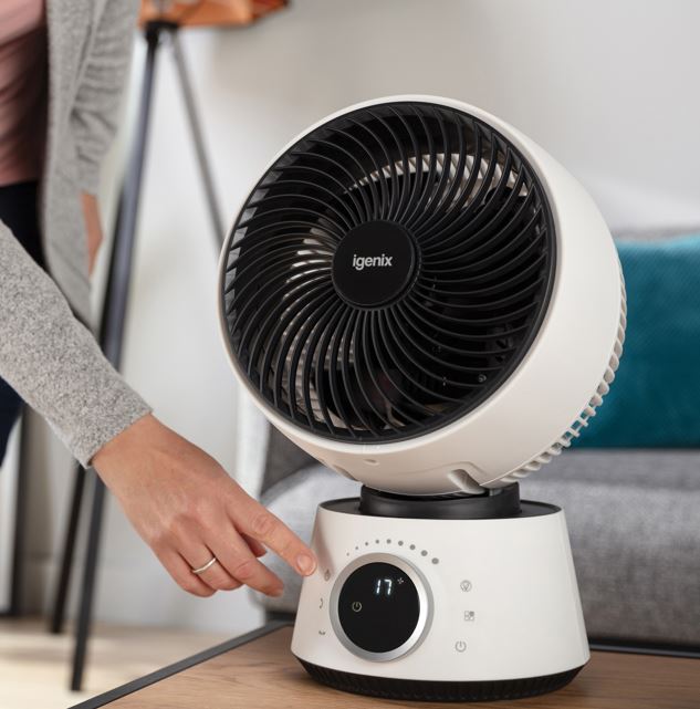 Igenix IGFD4009W 9 Inch Digital Turbo Air Circulator Fan - White