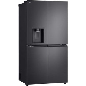 LG NatureFRESH  GMF960EV4E Essence Black Steel Plumbed American Fridge Freezer
